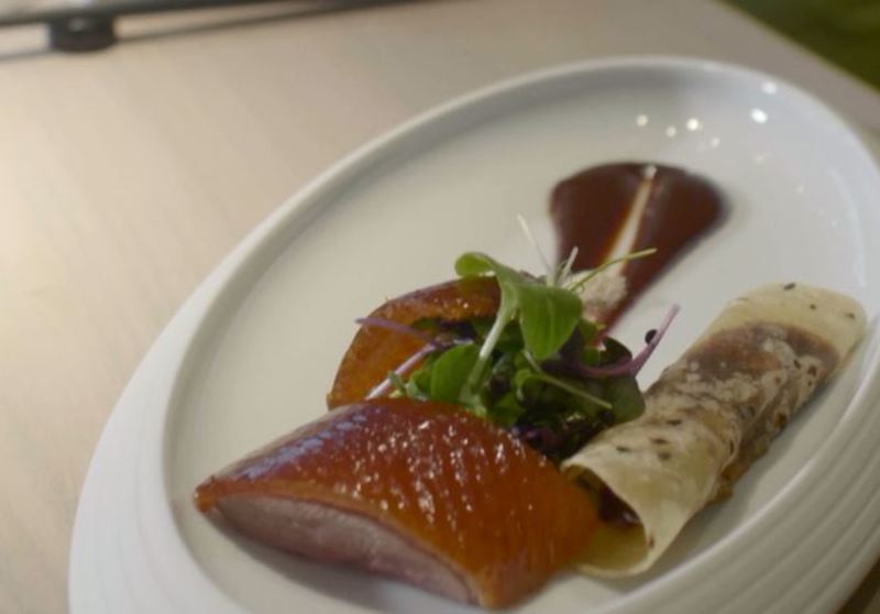 Cherry wood peking duck by Chef Tong Chee Hwee