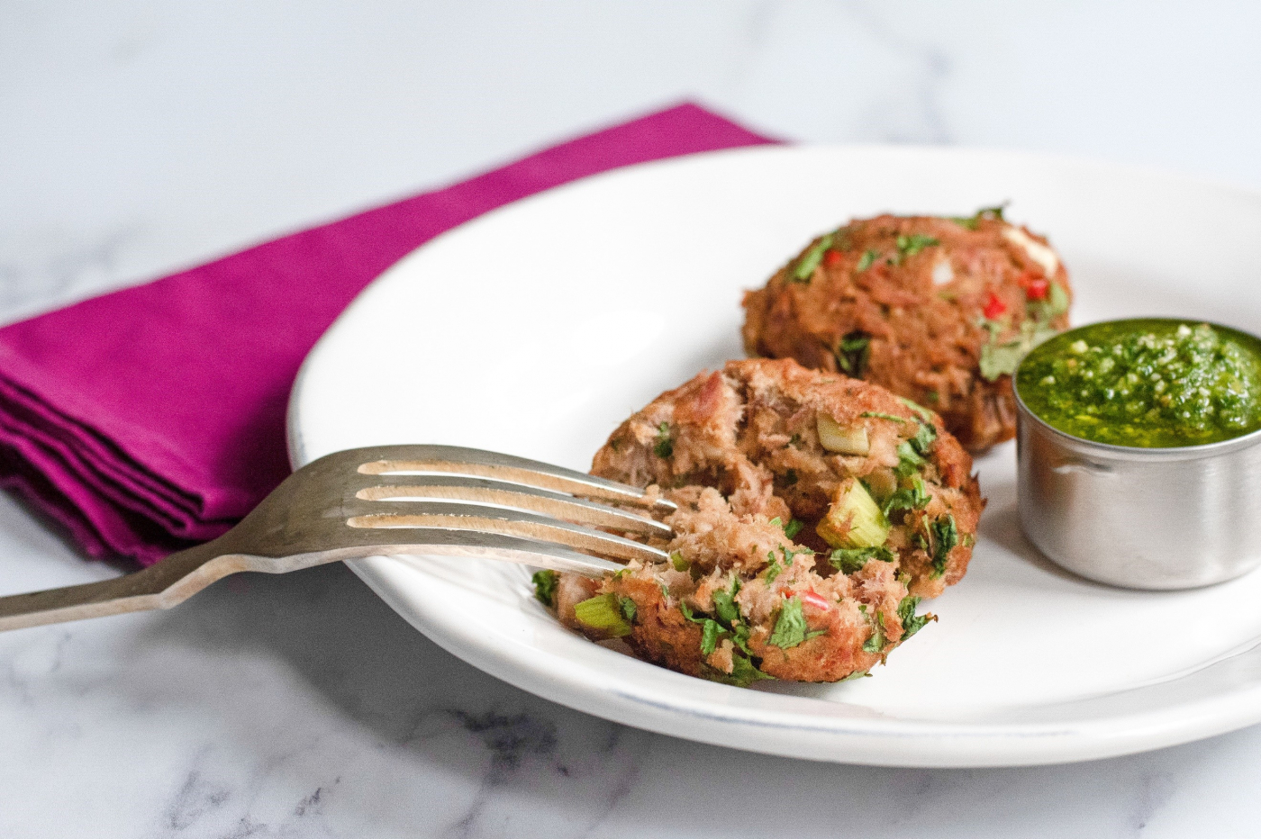 Tuna Burgers with a Sweet and Tangy Slaw - 1